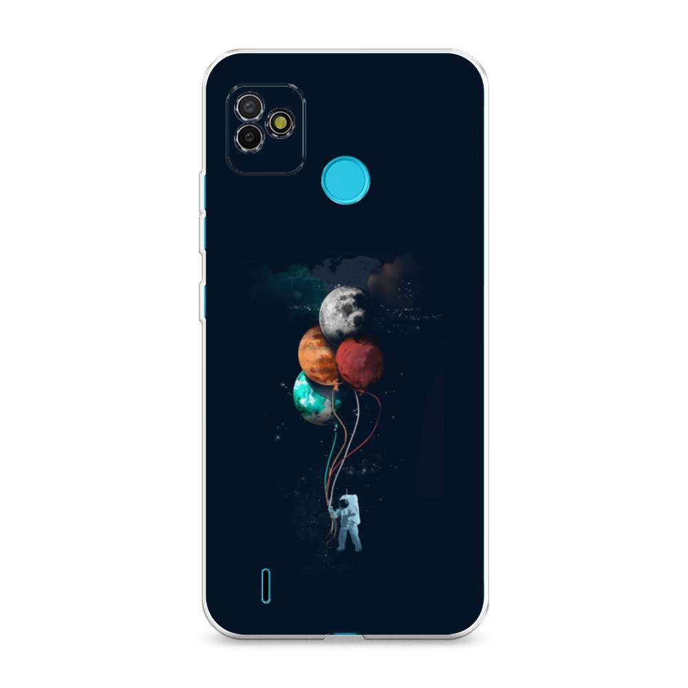 

Чехол на Tecno POP 5 "Космонавт с шариками", Разноцветный, 301150-4