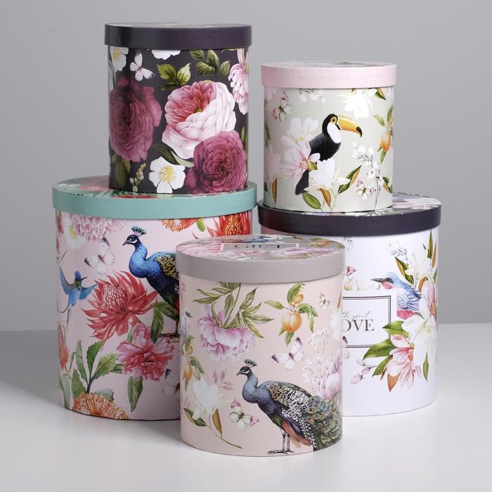 

Набор подарочных коробок 5 в 1 Flowers, 13 х 1419.5 х 22 см, Разноцветный