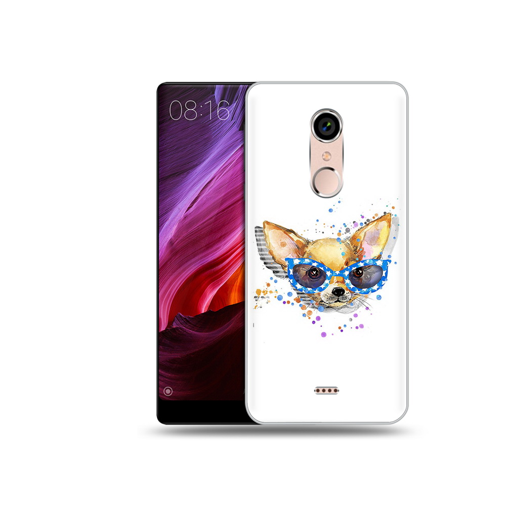 

Чехол MyPads Tocco для BQ 5050 Strike чихуа-хуа в очках, Прозрачный, Tocco