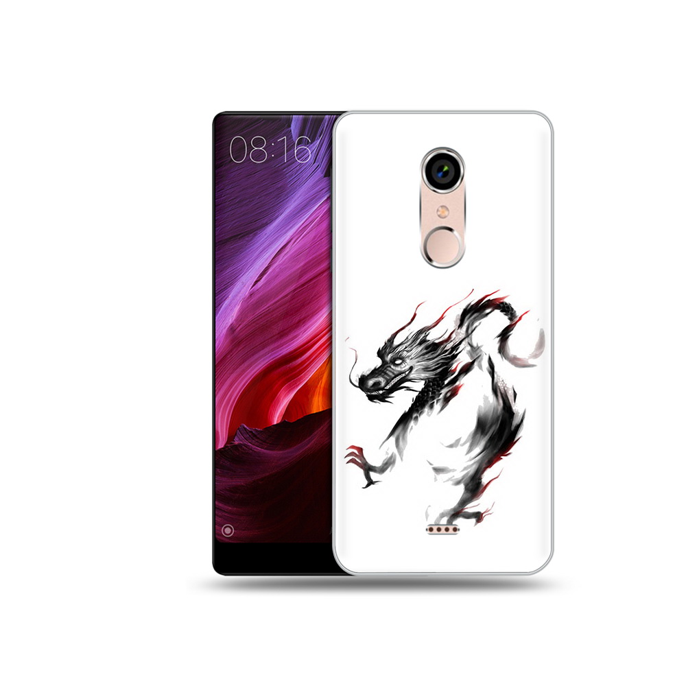 

Чехол MyPads Tocco для BQ 5050 Strike черный дракон, Прозрачный, Tocco