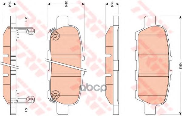 

Колодки Тормозные Nissan Juke,Teana (J32) Задние (4Шт.) Trw Gdb3508
