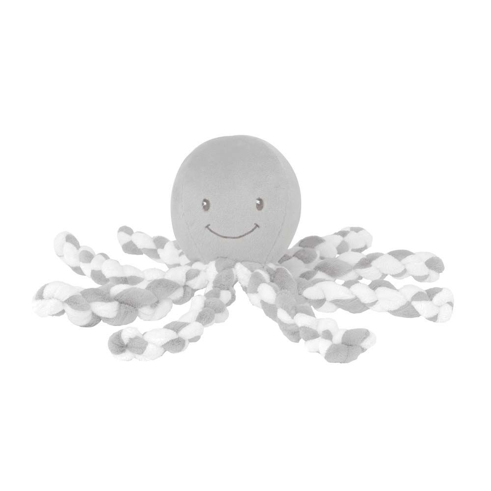 фото Игрушка мягкая nattou soft toy lapidou octopus осьминог grey-white 879705