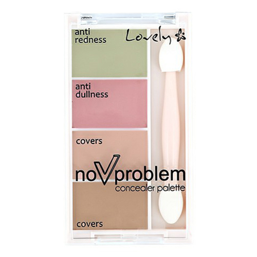 Палетка для контуринга лица Lovely No Problem консилеры 4 цвета, 8 г