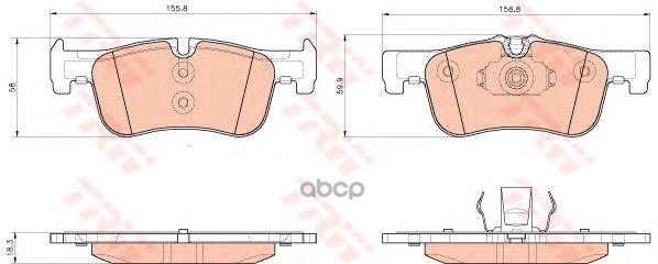 

Колодки Тормозные Bmw 1 (F20,F21) (11-) Передние (4Шт.) Trw Gdb1935