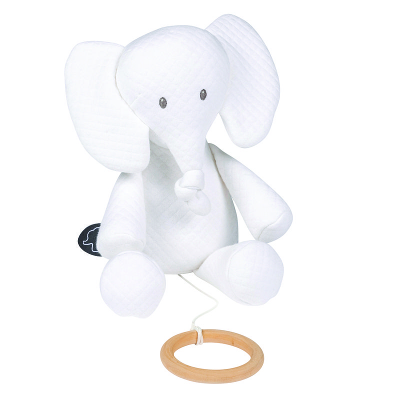 фото Игрушка мягкая nattou musical soft toy tembo jacquard слоник 32 см музыкальная 929035