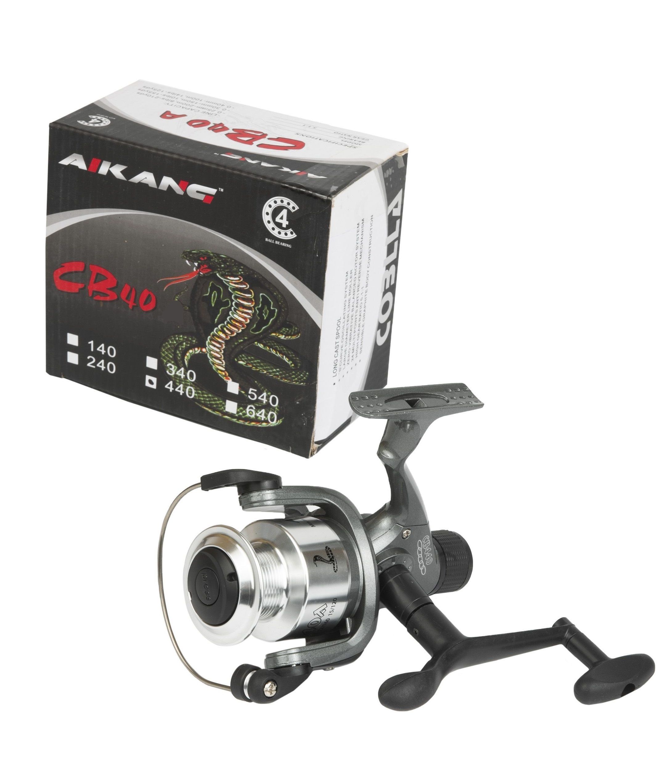 

Катушка Aikang Cobra CB40 пластик 440, Серый, Cobra-CB40