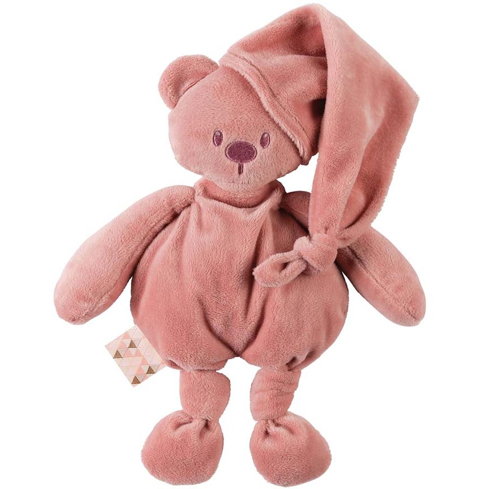 фото Игрушка мягкая nattou musical soft toy lapidou мишка old pink 877213