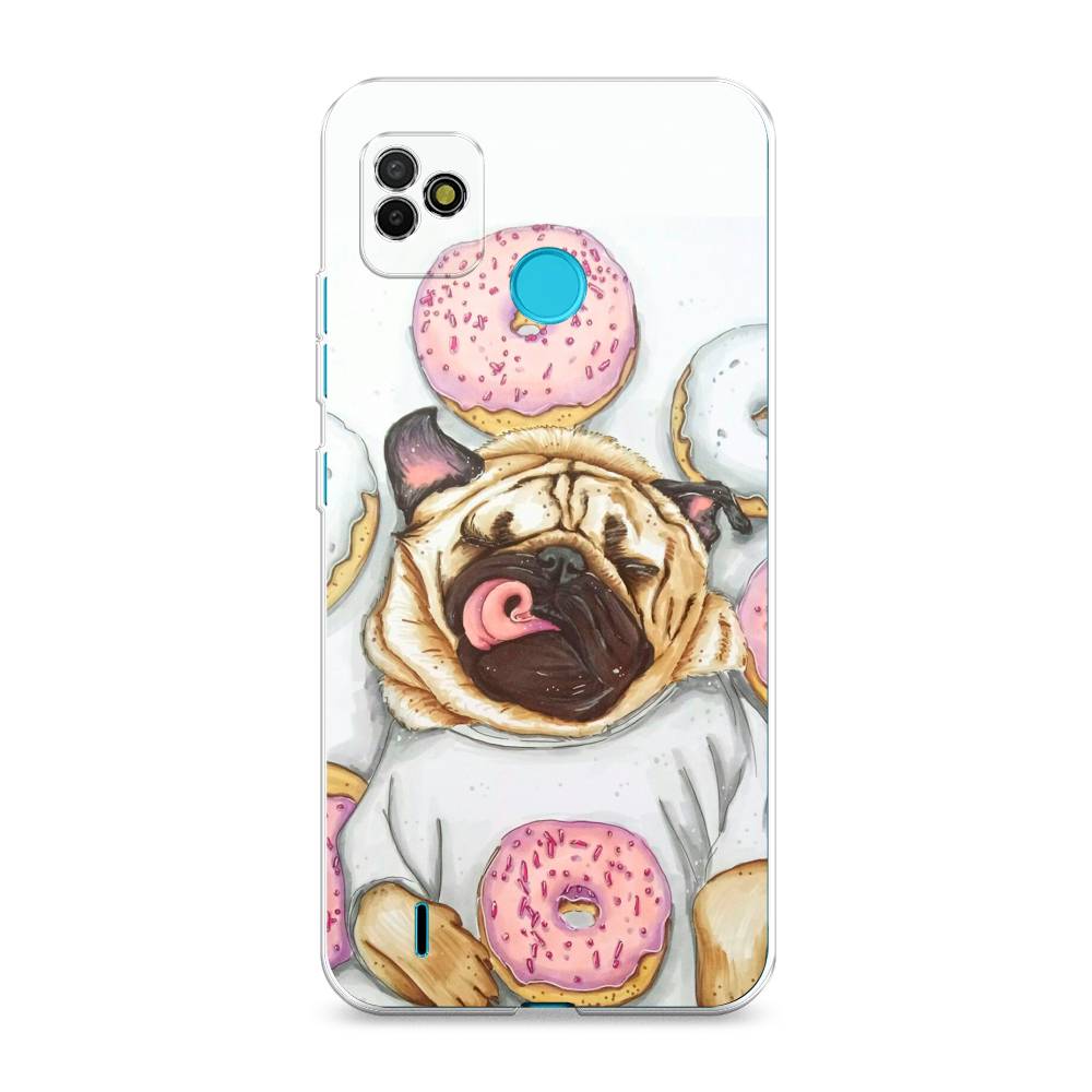 

Чехол на Tecno POP 5 "Счастливый мопс", Розовый;бежевый;коричневый, 301150-1
