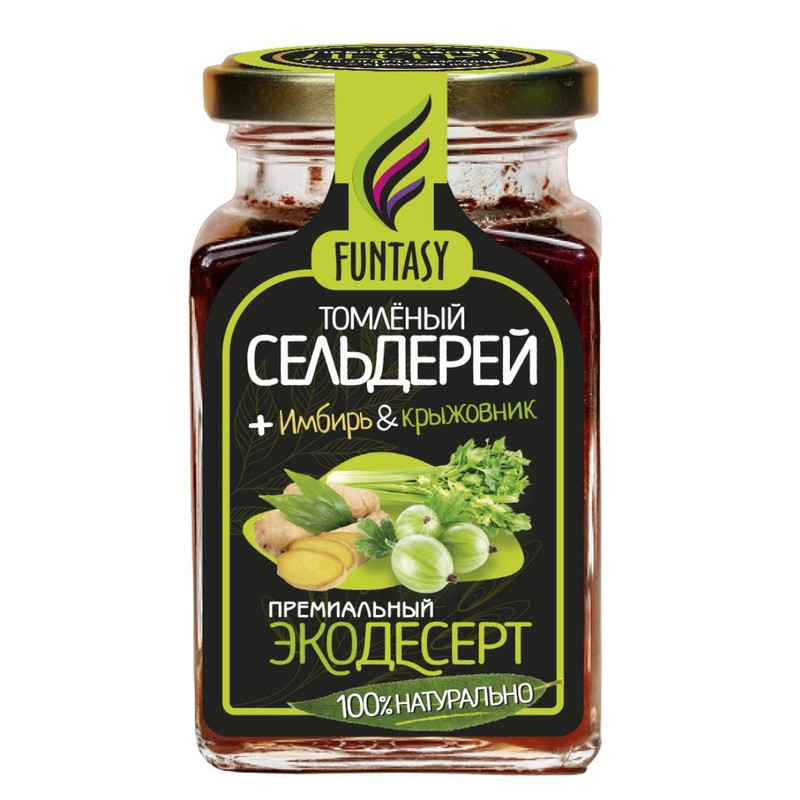 

Эко Десерт Funtasy сельдерей томленый с имбирем с крыжовником (250 мл), сельдерей томленый с имбирем с крыжовником
