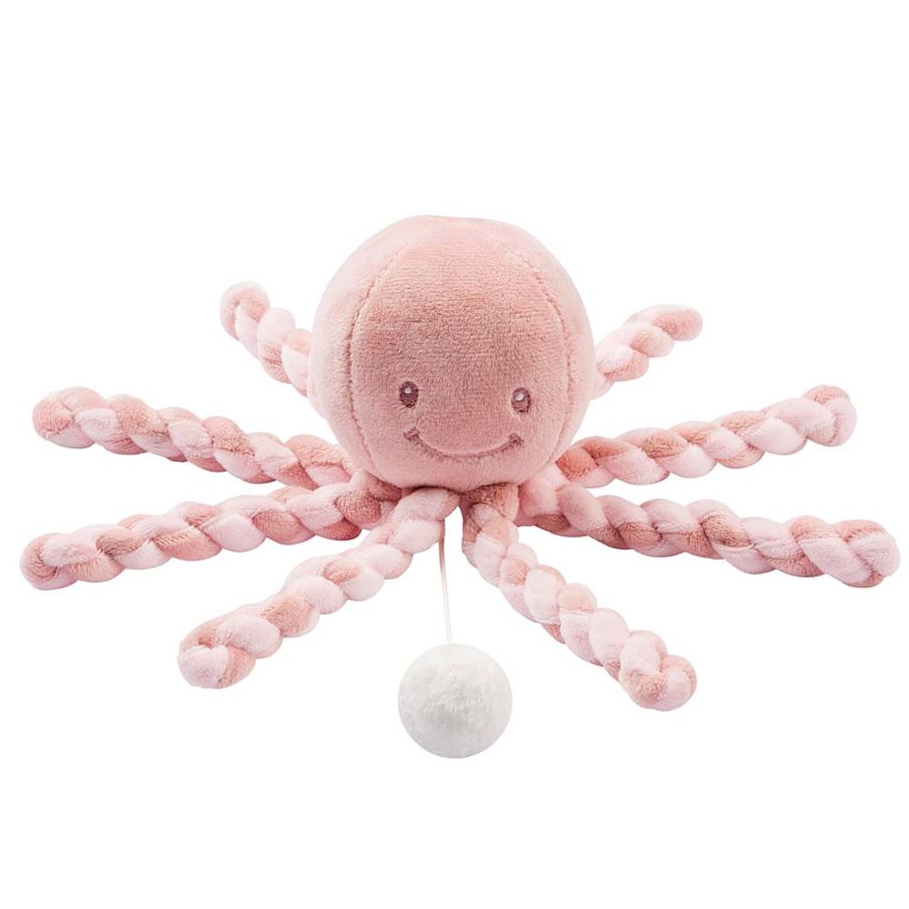 фото Игрушка мягкая nattou musical soft toy lapidou octopus old pink/light pink муз. 877596