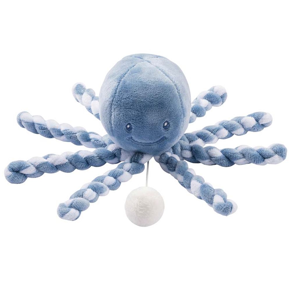 фото Игрушка мягкая nattou musical soft toy lapidou octopus blue infinity/light blue муз.