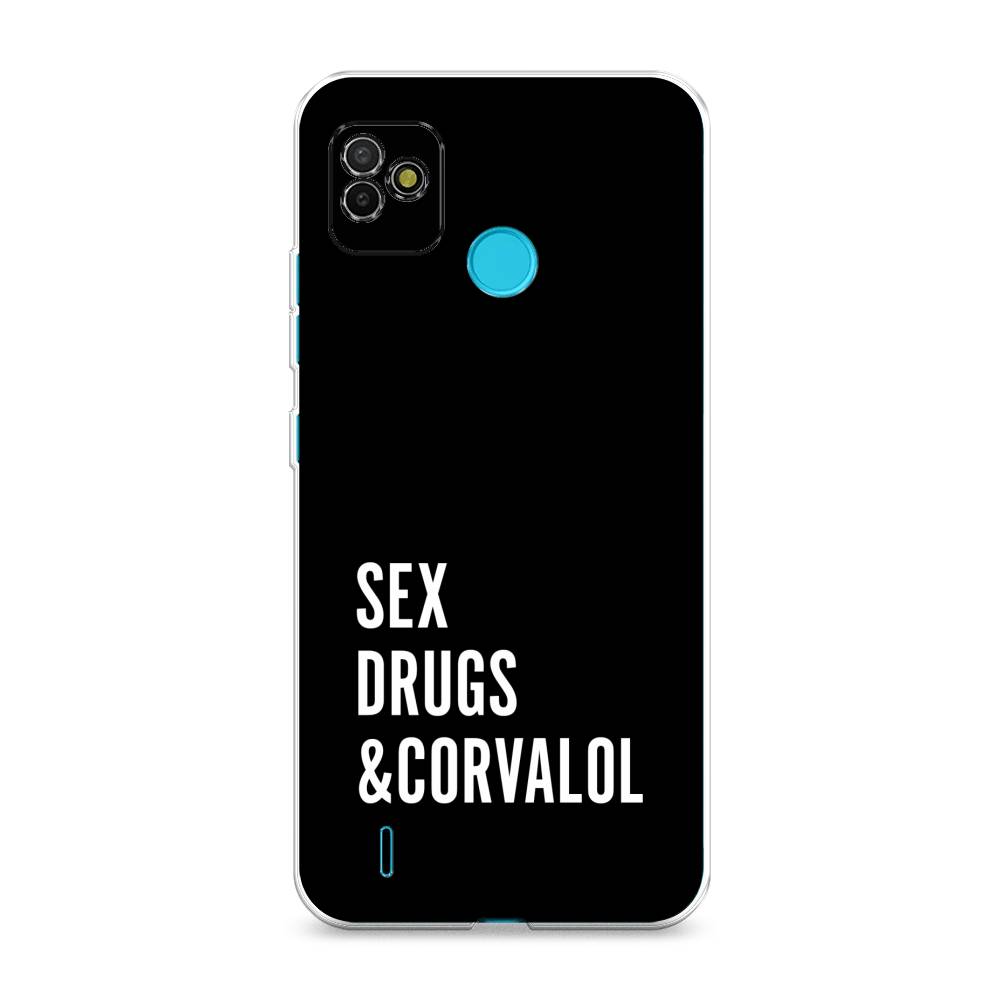 

Чехол на Tecno POP 5 "Corvalol", Черный;серый;белый, 301150-6