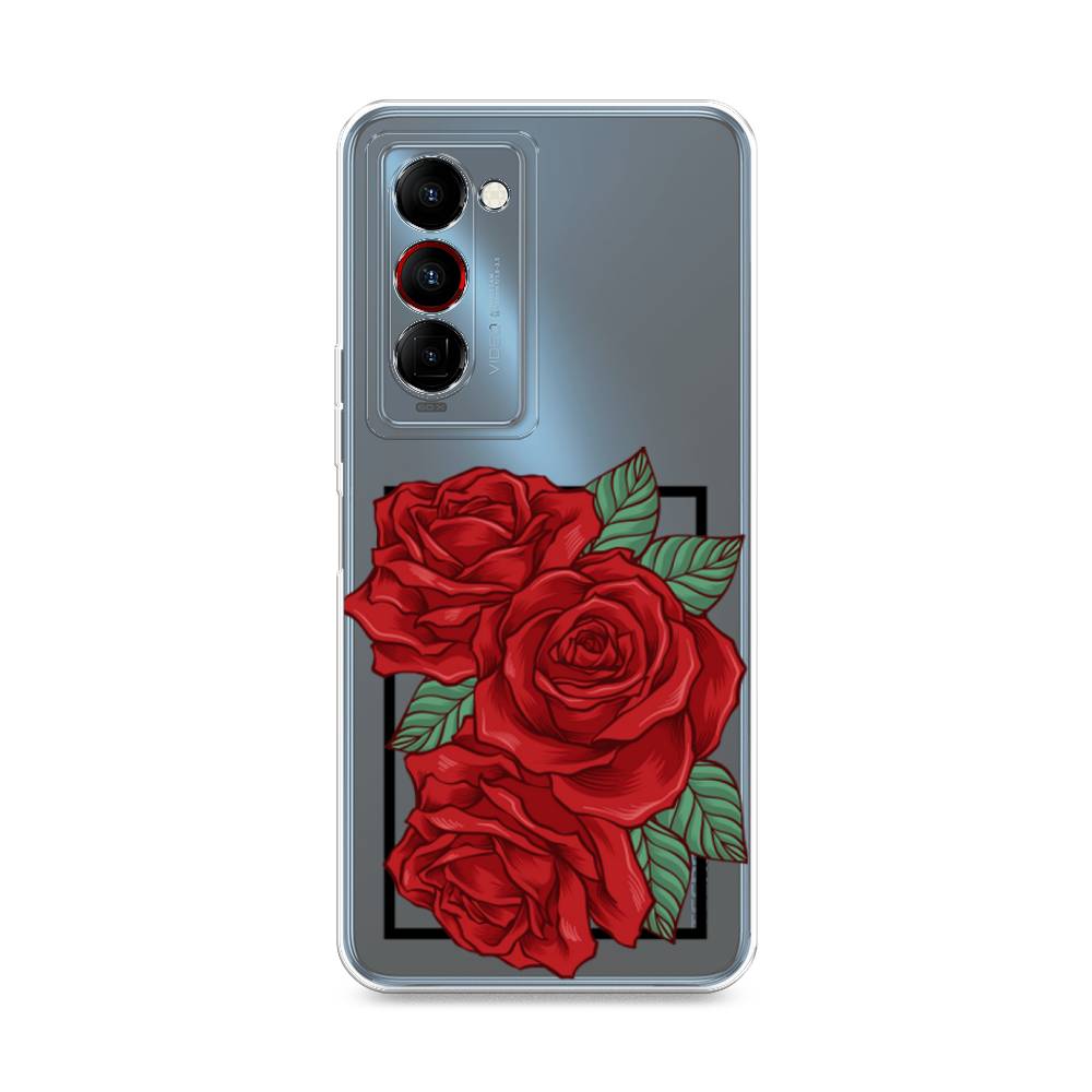 

Чехол для Tecno Camon 18 Premier "Три алые розы", Красный, 300850-2