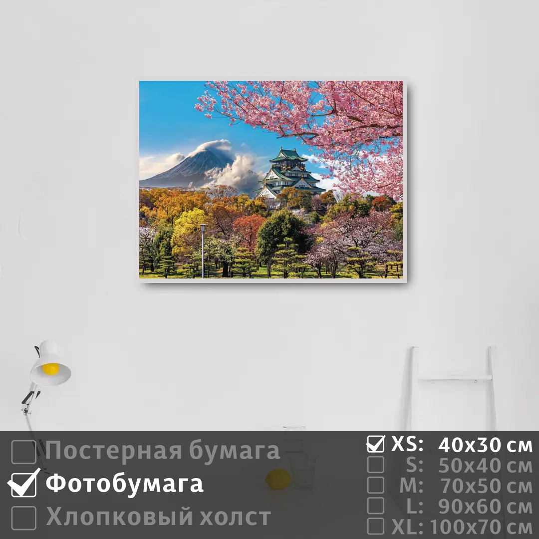 

Постер на фотобумаге ПолиЦентр Розовая японская сакура 40х30 см, РозоваяЯпонскаяСакура