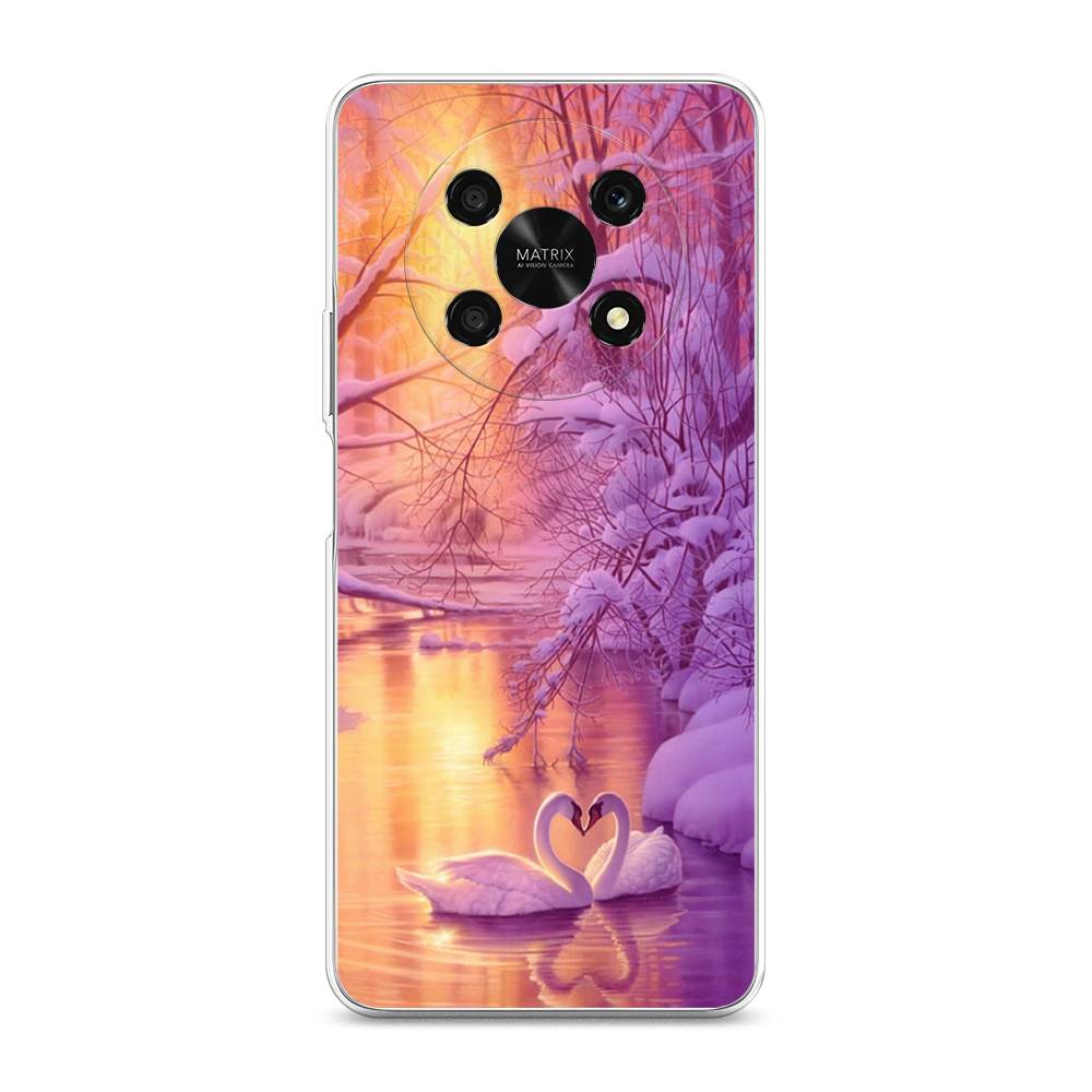 

Чехол для Honor X9 5G "Зима 1", Фиолетовый;желтый, 6109750-2