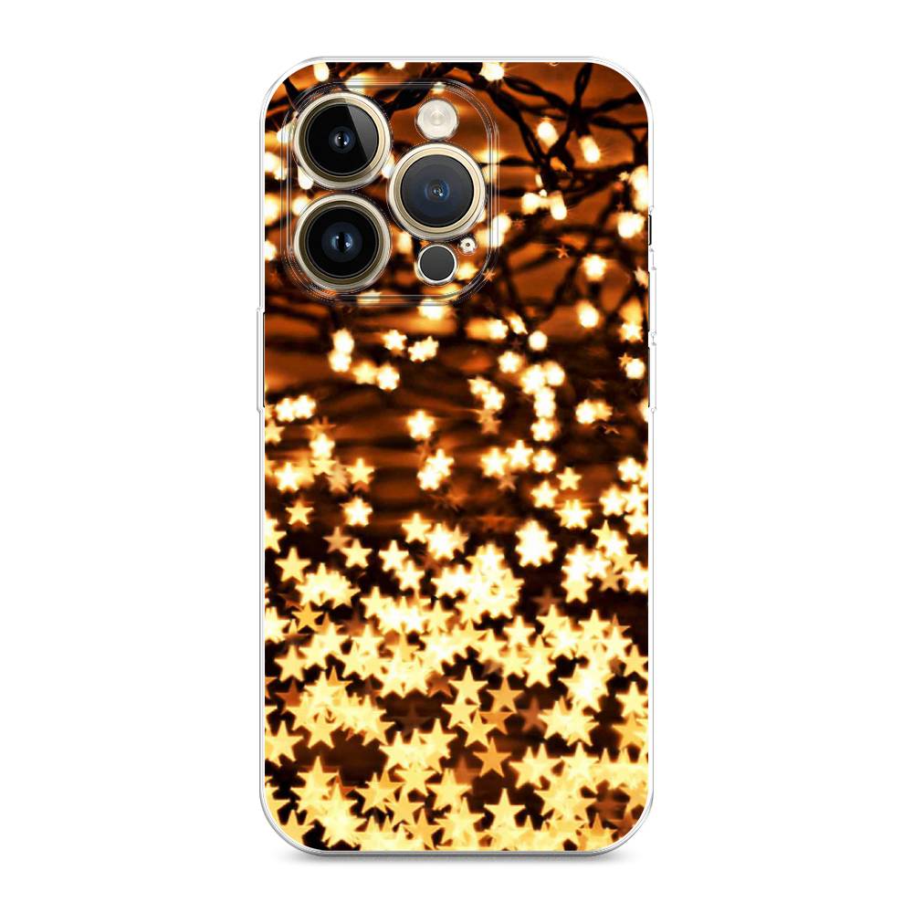

Чехол для Apple iPhone 14 Pro Max "Новогодняя гирлянда", Золотистый, 15050-5