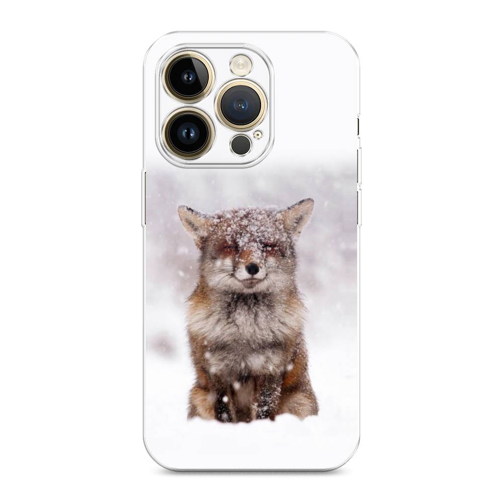 

Чехол на Apple iPhone 14 Pro Max "Зимняя лиса", Белый;серый;коричневый, 15050-1