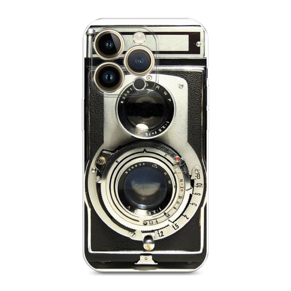 

Чехол на Apple iPhone 14 Pro Max "Старинный фотоаппарат", Серый;черный, 15050-1