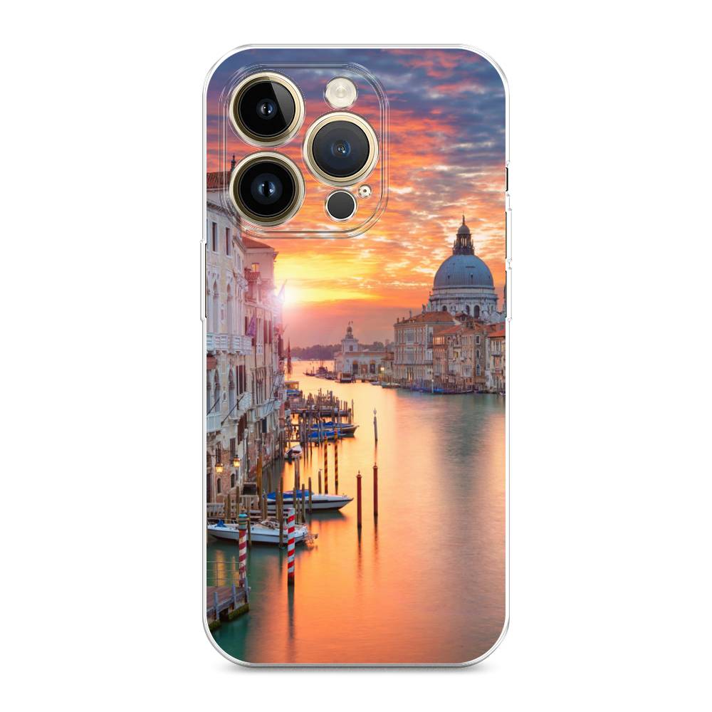

Чехол на Apple iPhone 14 Pro Max "Восход 11", Розовый;оранжевый, 15050-1