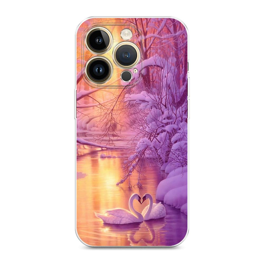 

Чехол на Apple iPhone 14 Pro Max "Зима 1", Фиолетовый;желтый, 15050-1