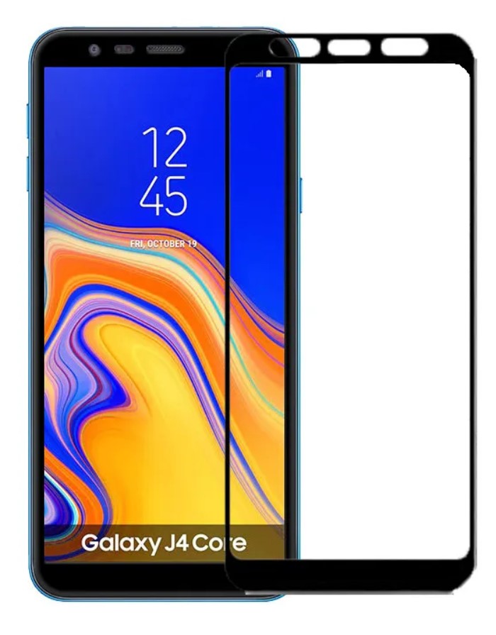 Защитное стекло на Samsung J410F, Galaxy J4 CORE, Silk Screen 2.5D, черный, X-CASE