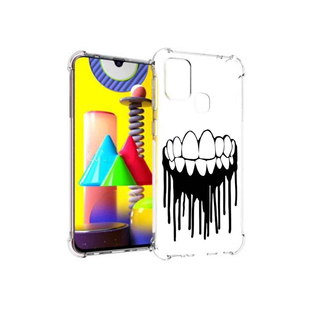 

Чехол MyPads Tocco для Samsung Galaxy M31 зубы (PT147019.488.372), Прозрачный, Tocco