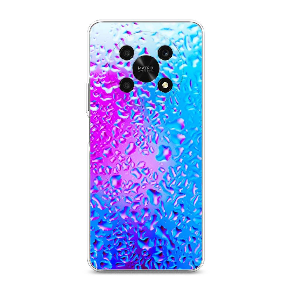 

Чехол для Honor X9 5G "Капли на стекле", Голубой;розовый, 6109750-3
