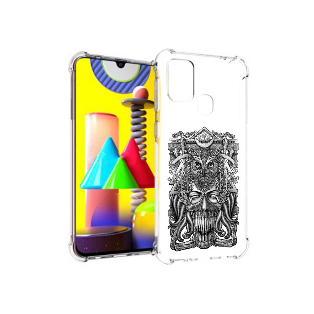 

Чехол MyPads Tocco для Samsung Galaxy M31 зубастая сова (PT147019.488.369), Прозрачный, Tocco
