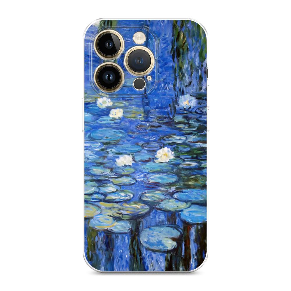 

Чехол для Apple iPhone 14 Pro Max "Нарисованный пруд", Синий;зеленый, 15050-4