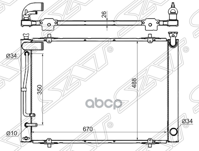 

Радиатор Toyota Alphard 2az 02-05 Sat арт. TY0030-ANH10