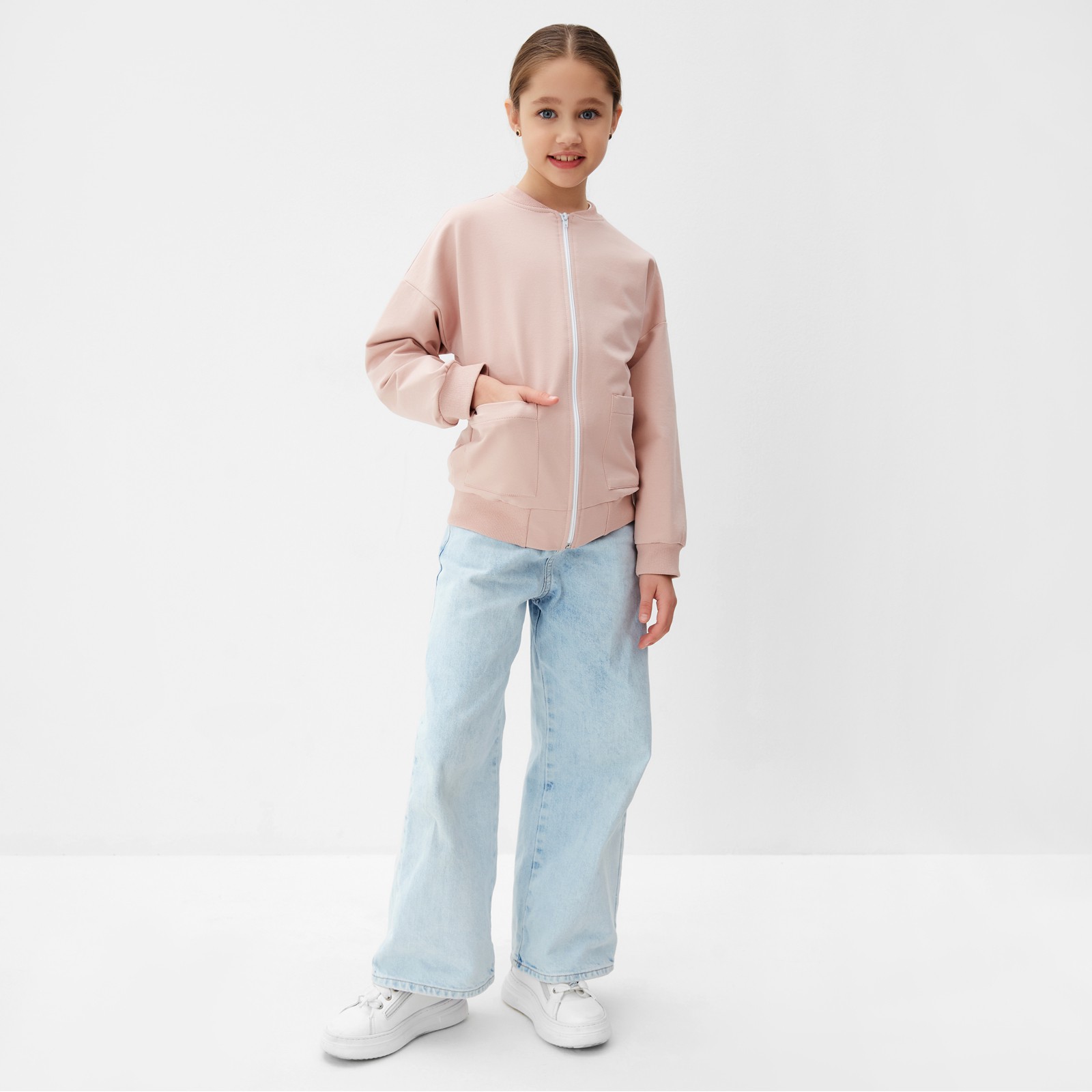 Джемпер детский MINAKU Casual Collection KIDS, розовый, 128