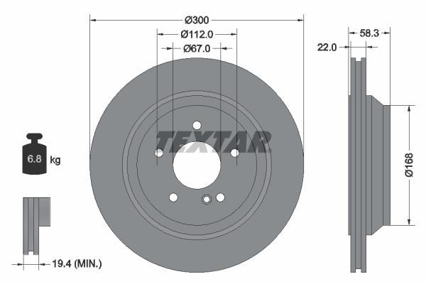 

Тормозной диск Textar 92176303