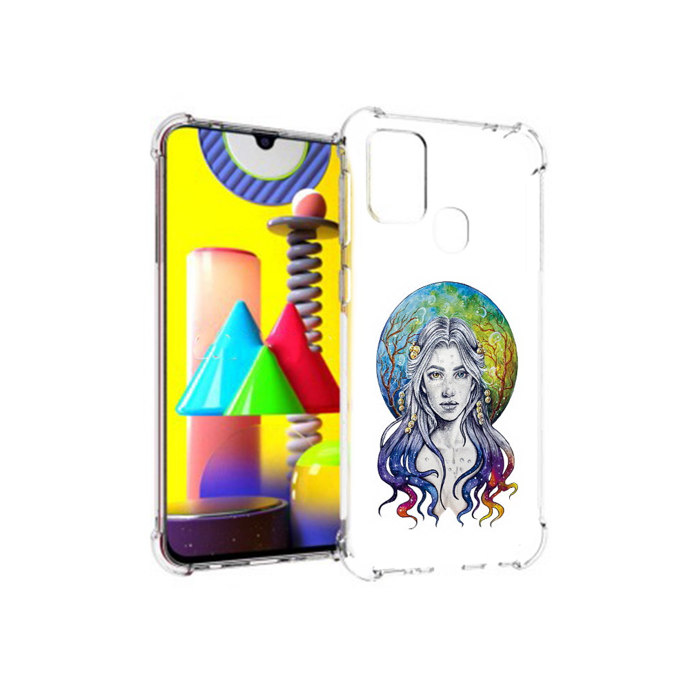 

Чехол MyPads Tocco для Samsung Galaxy M31 девушка с красивыми волосами (PT147019.488.313), Прозрачный, Tocco
