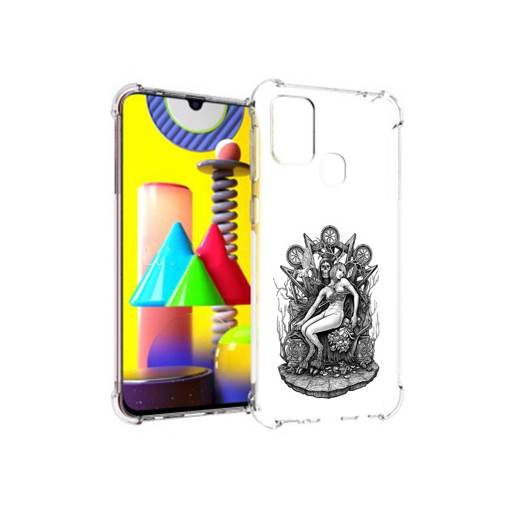 

Чехол MyPads Tocco для Samsung Galaxy M31 девушка на троне (PT147019.488.309), Прозрачный, Tocco