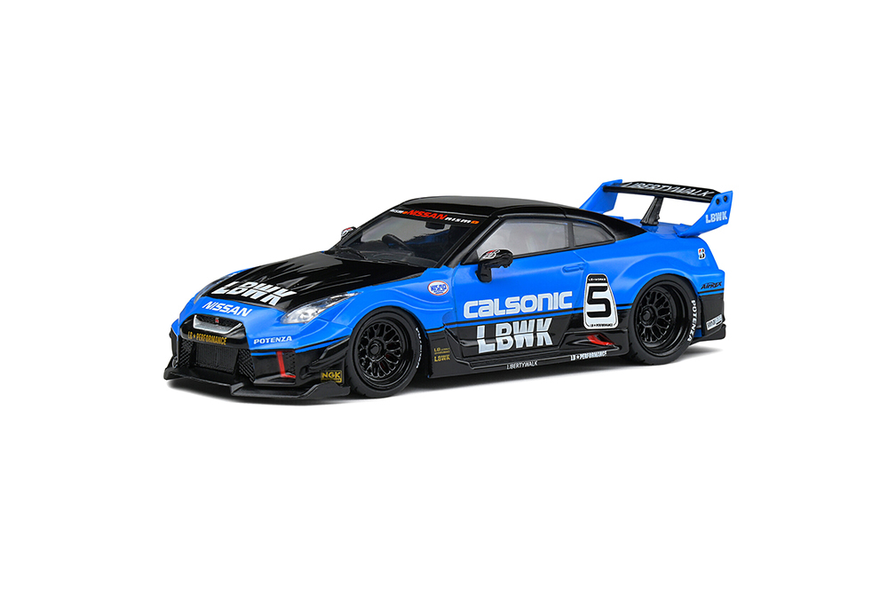 Модель коллекционная Nissan gt-r (R35) lb silhouette calsonic / ниссан гтр Р35 синий