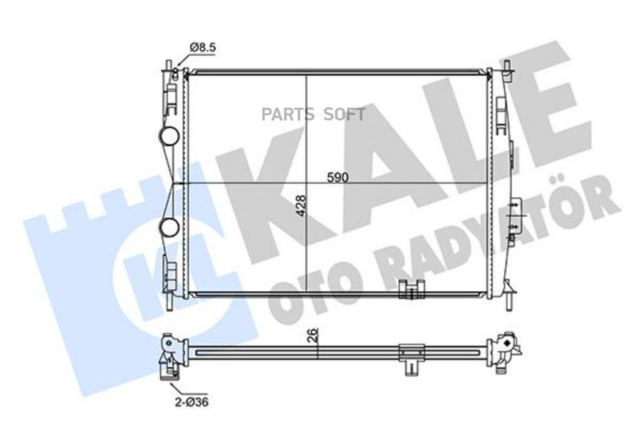 Радиатор двигателя NISSAN QASHQAI 16954₽