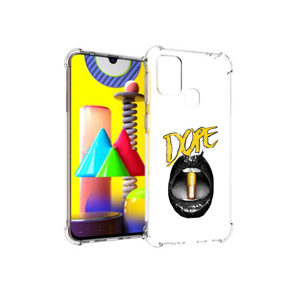 

Чехол MyPads Tocco для Samsung Galaxy M31 губы (PT147019.488.303), Прозрачный, Tocco