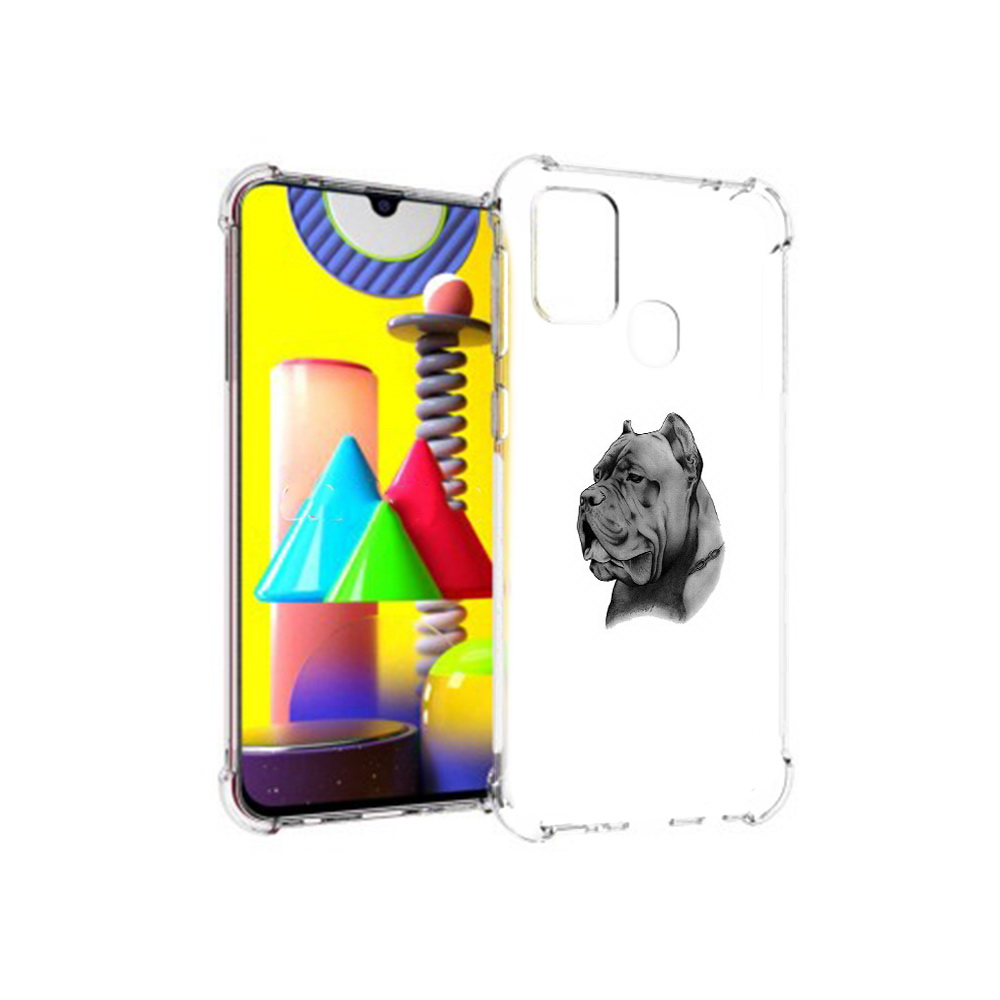 

Чехол MyPads Tocco для Samsung Galaxy M31 грозный бульдог (PT147019.488.300), Прозрачный, Tocco