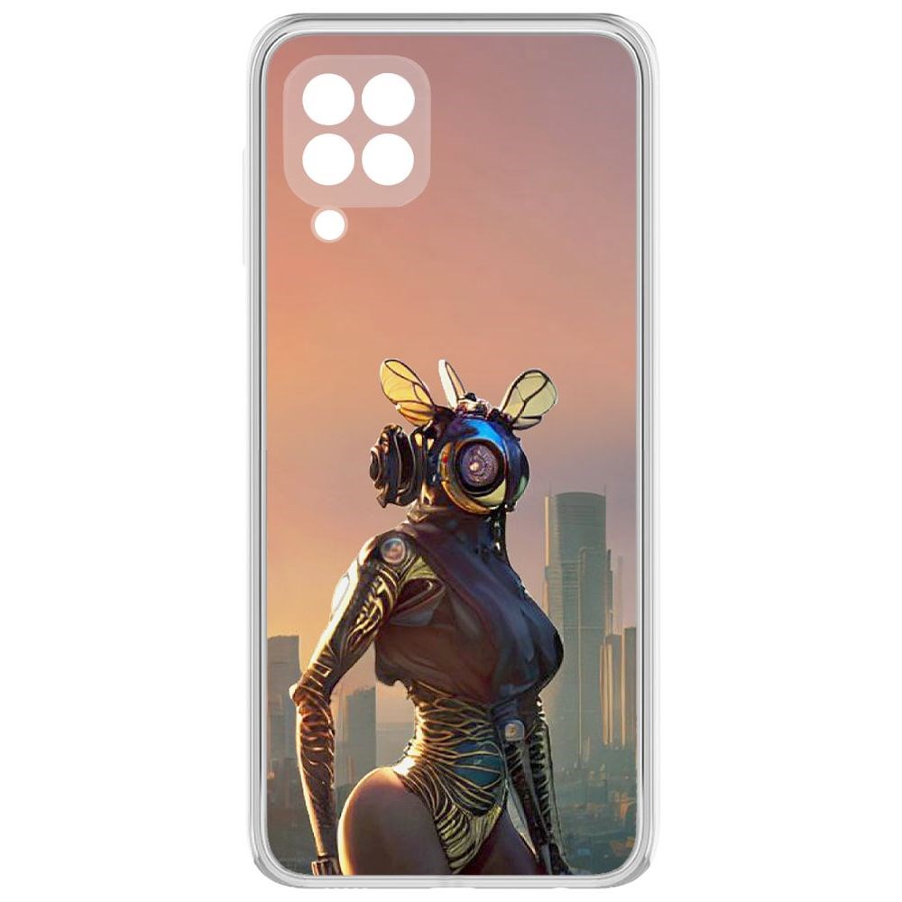 

Чехол-накладка Krutoff Clear Case Женщина-киберпчела для Samsung Galaxy M32 (M325)