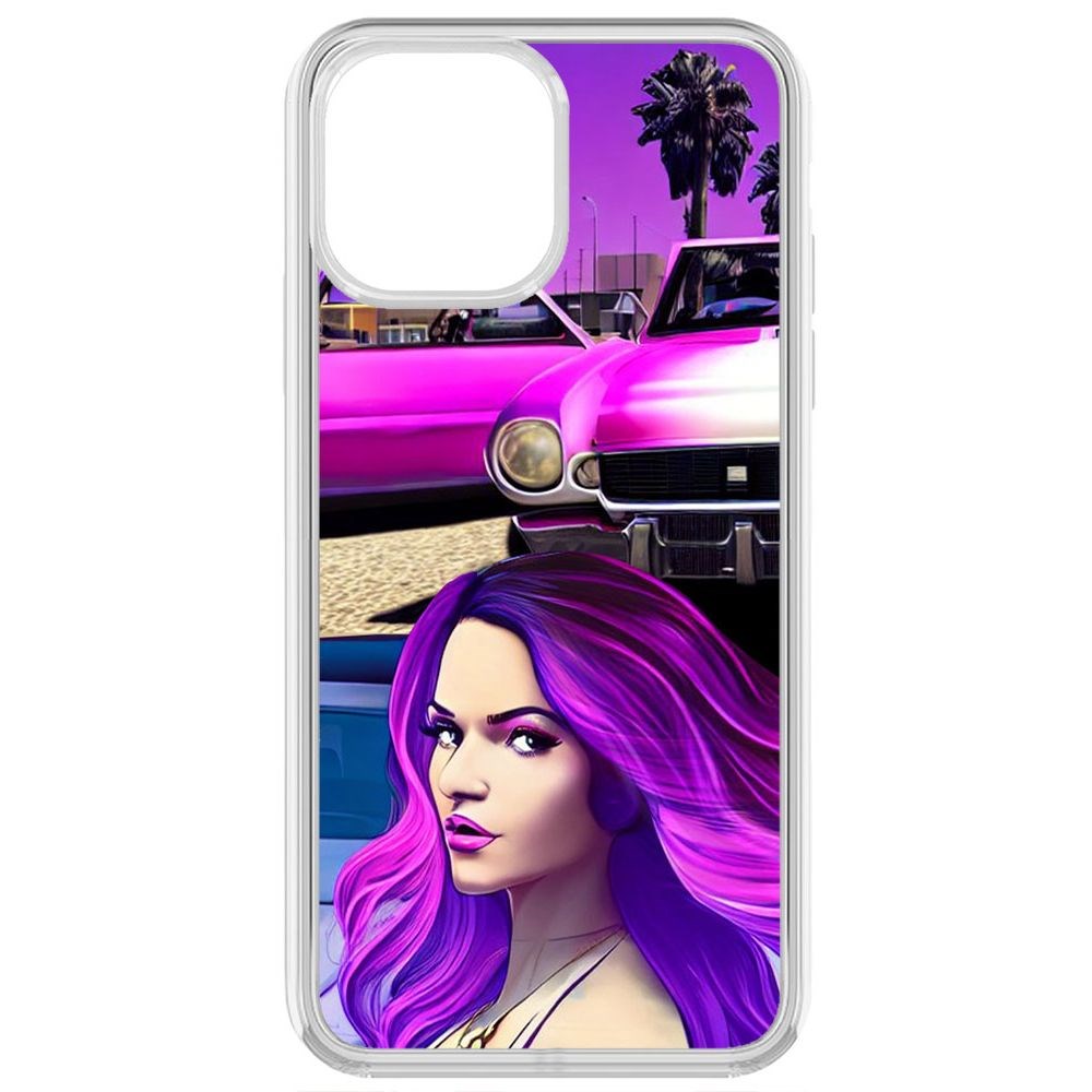 

Чехол-накладка Krutoff Clear Case Жизнь в розовом для iPhone 13 Pro Max, Прозрачный