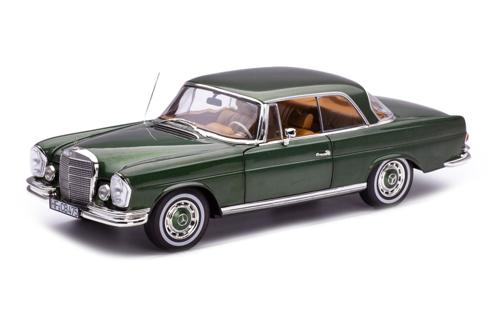 

Mercedes 250 se W111 coupe 1969 dark green metallic limited edition 1000 pcs, Зеленый