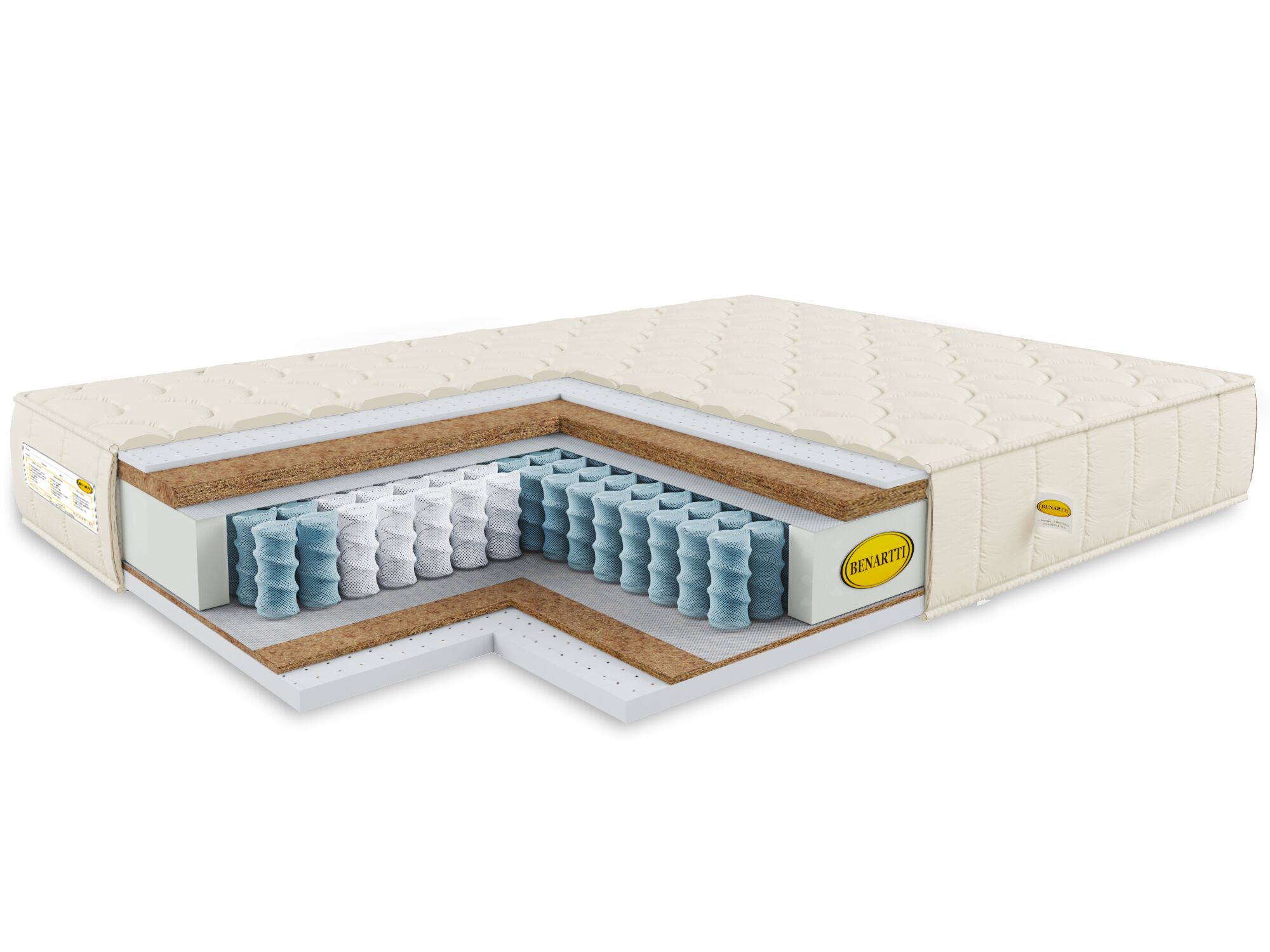 

Матрас Benartti Prime Middle TFK 125x195, Бежевый, Prime Middle TFK