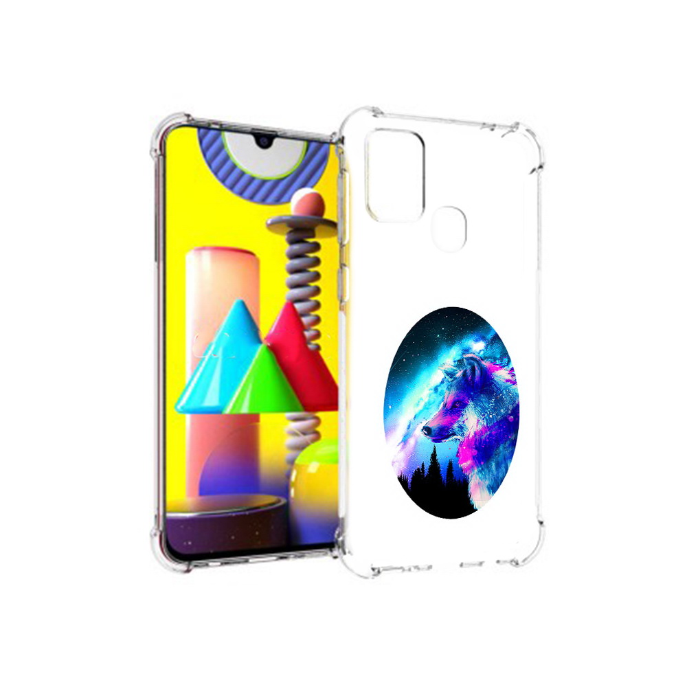 

Чехол MyPads Tocco для Samsung Galaxy M31 голубой волк (PT147019.488.293), Прозрачный, Tocco