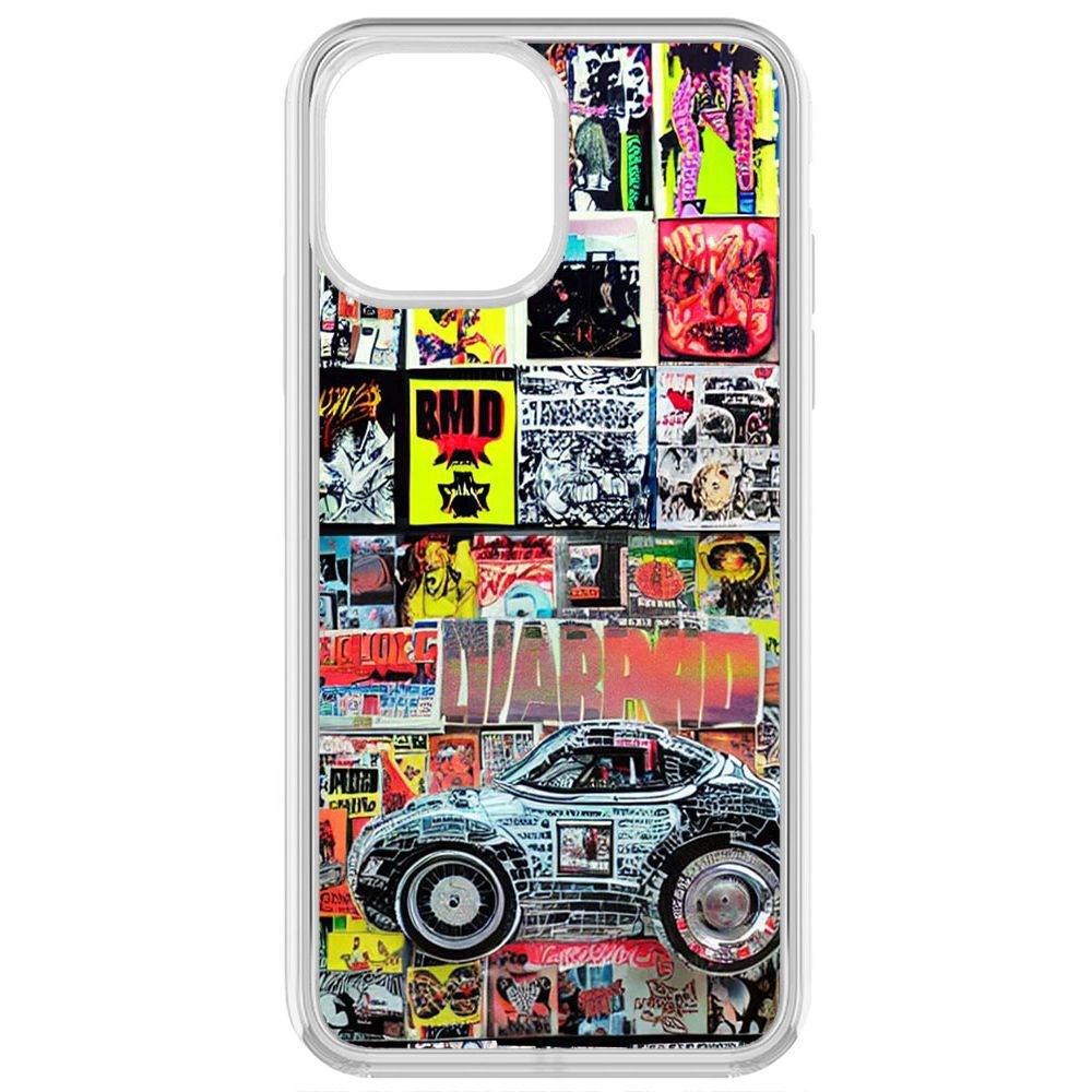 

Чехол-накладка Krutoff Clear Case Автопамфлет для iPhone 13 Pro Max, Прозрачный