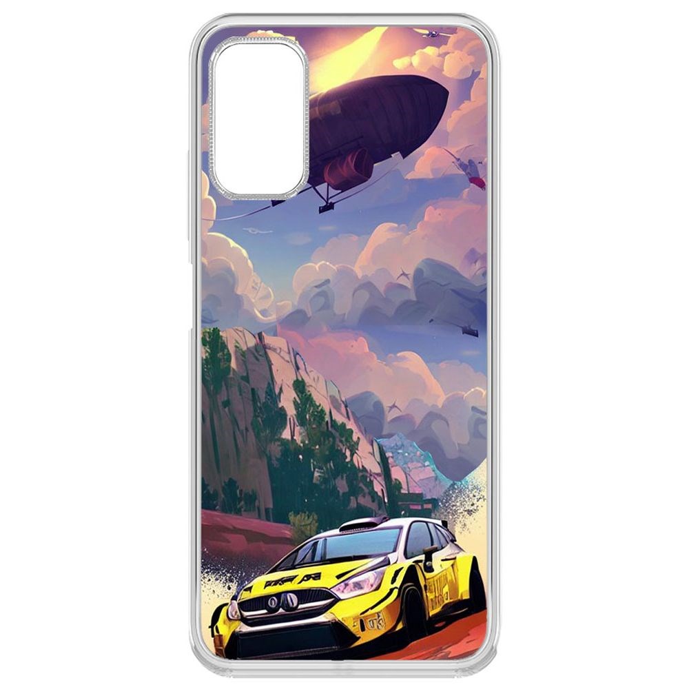 Чехол-накладка Krutoff Clear Case Гонка для Xiaomi Poco M3 Pro