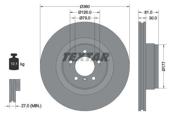 

Тормозной диск Textar 92178403