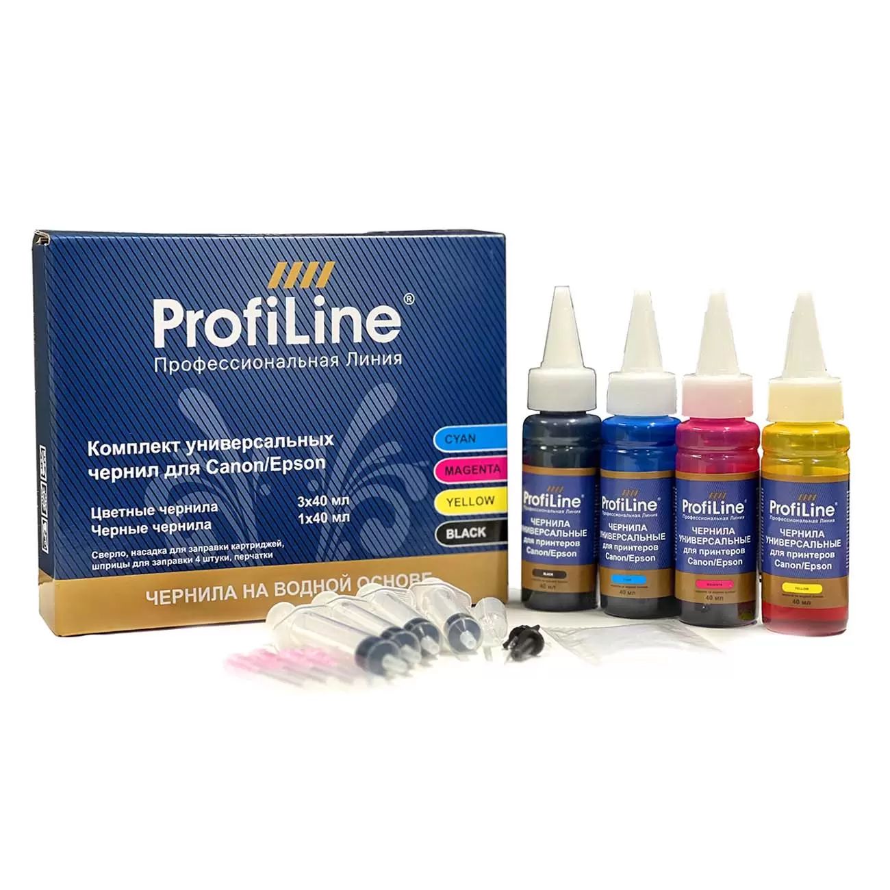 

Чернила Profiline PL_INK_U_C/E_4x40ml, Многоцветный, PL_INK_U_C/E
