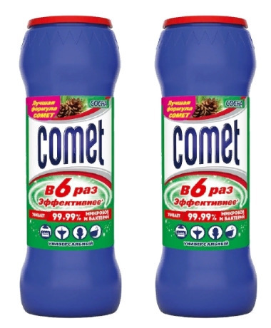 фото Чистящий порошок комет сосна 475г 2 шт comet