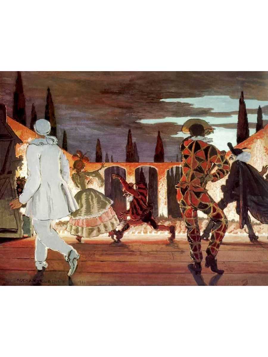 

Постер DRABS A2 Бенуа Александр Николаевич 1870-1960 Итальянская комедия