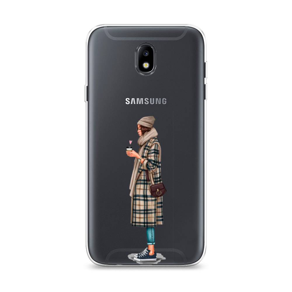 

Чехол на Samsung Galaxy J7 2017 "Утренний кофе", Коричневый;бежевый, 23150-6